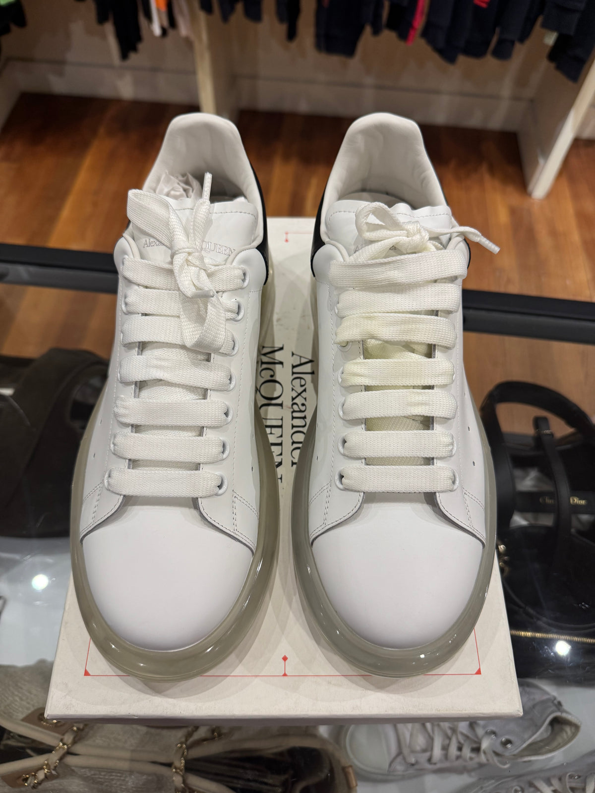 Alexander McQueen Bubble Sole Oversized Sneaker - White/Black