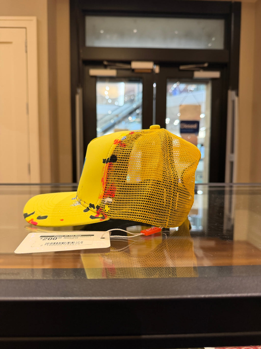 Bossi Painted Trucker Hat - Yellow