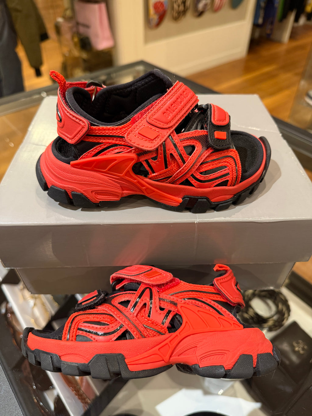 Balenciaga Track Sandals - Red/Black