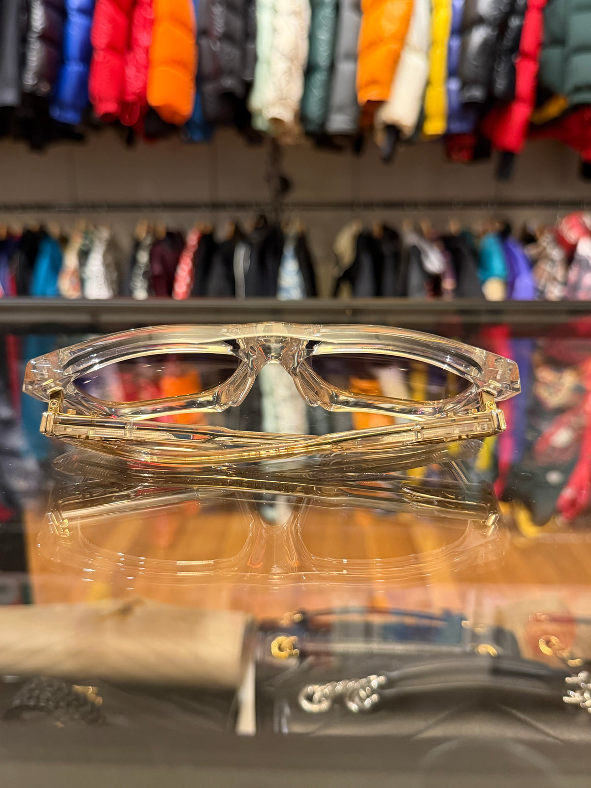 Chrome Hearts Charismadick Crystal Glasses - Clear Frames w Purple Tint