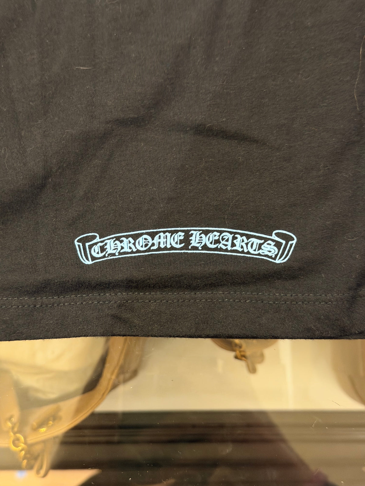 Chrome Hearts Script Logo Tee - Black/Baby Blue