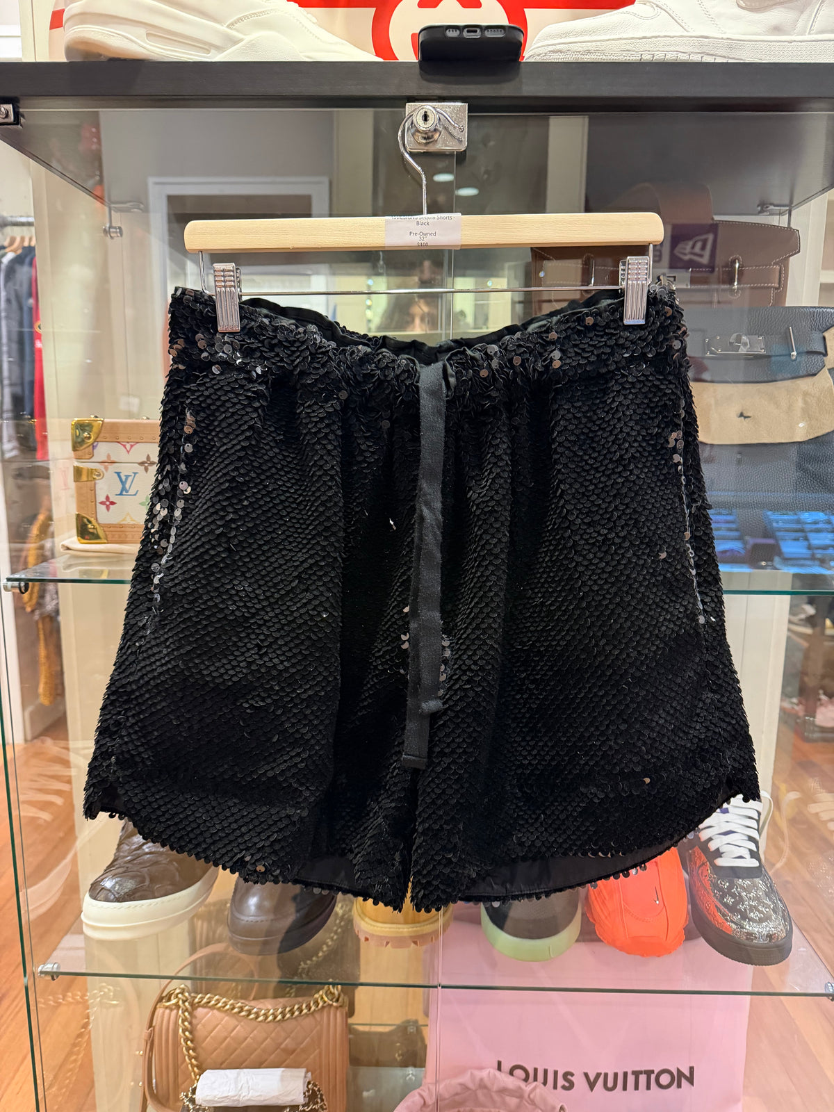 4SDESIGNS Sequin Shorts - Black