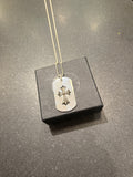 Chrome Hearts Cut Out Cross Dog Tag Necklace - Silver