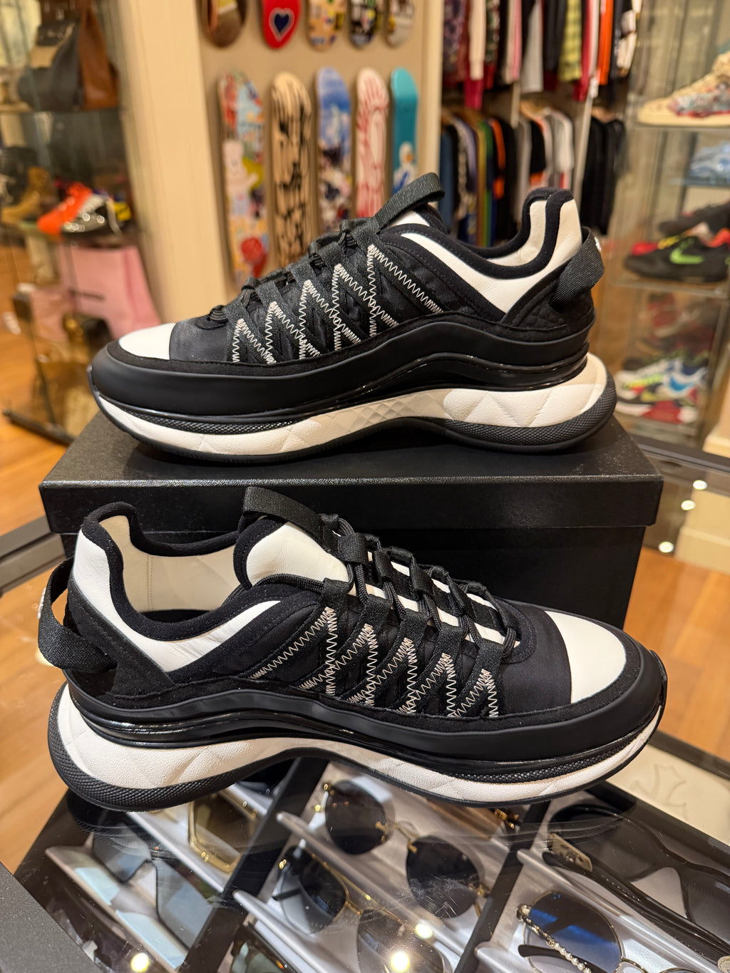 Chanel Leather Calfskin Trainers
