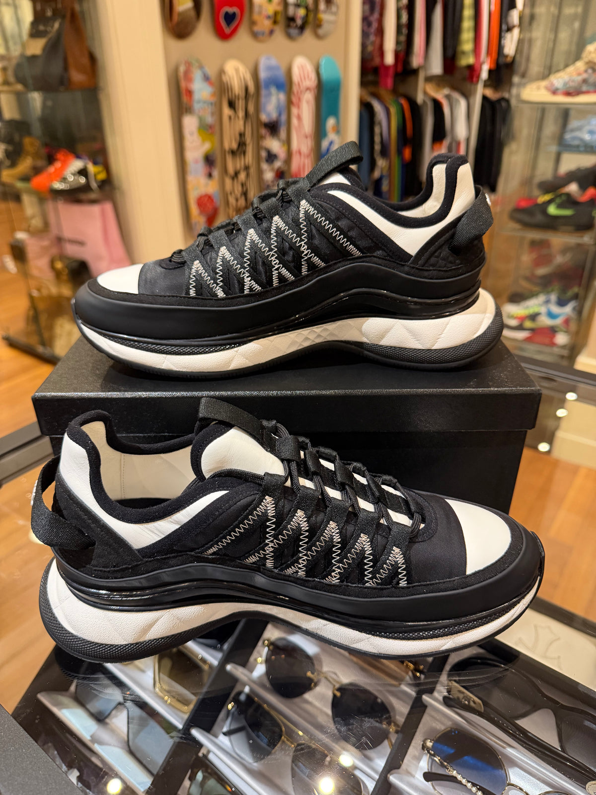 Chanel Leather Calfskin Trainers