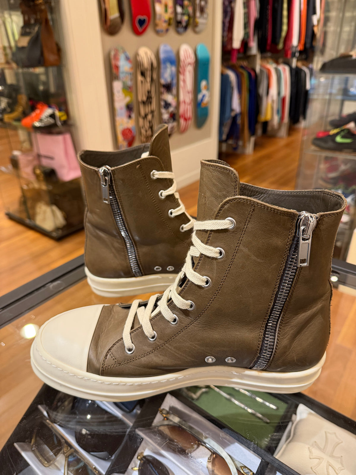 Rick Owens Ramone High School- Brown Leather