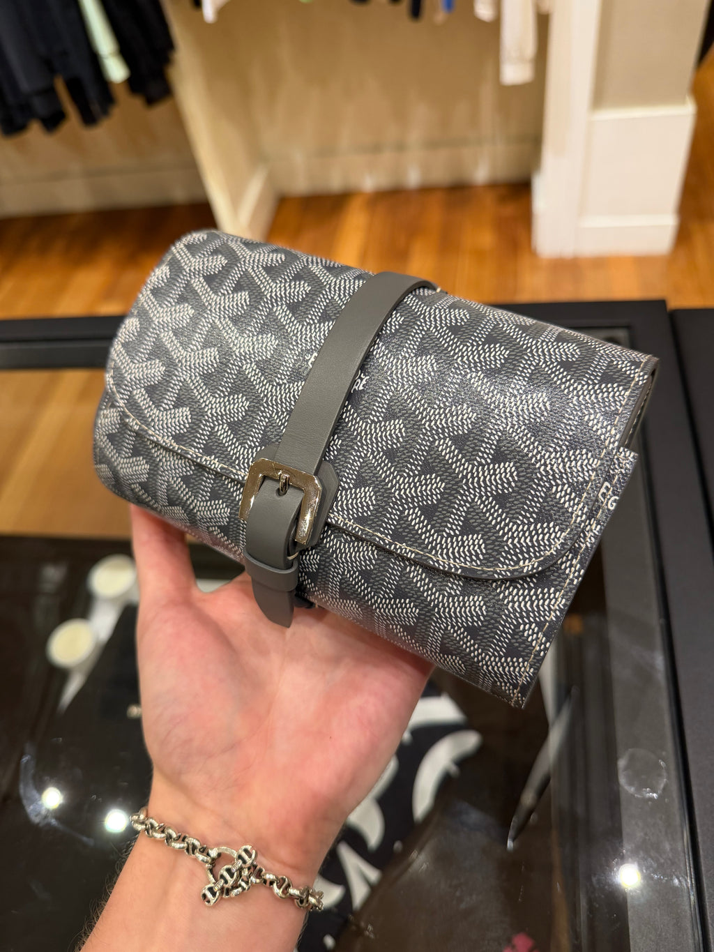 Goyard Montre De Voyage Grey Double Watch Case