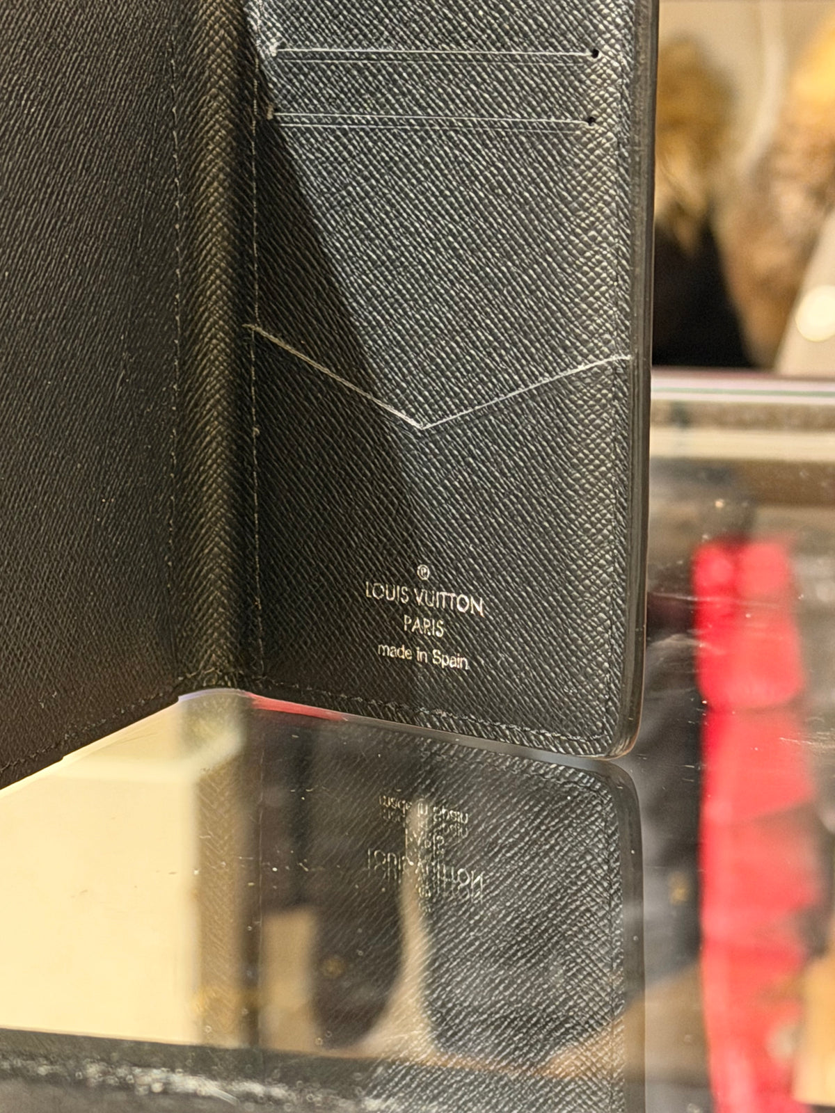Louis Vuitton Damier Leather Wallet - Black