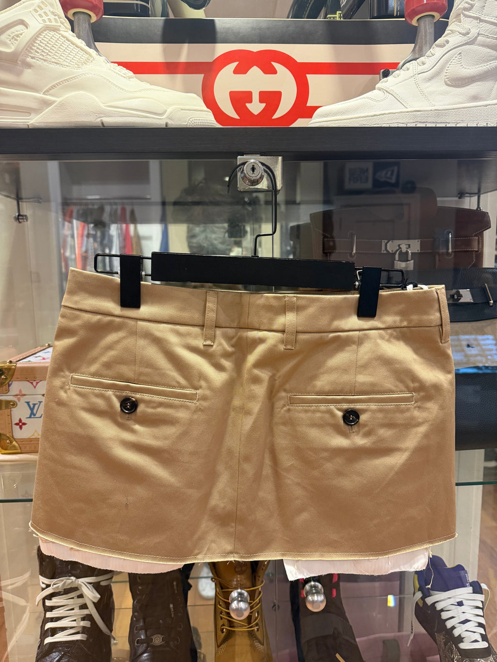 Miu Miu Khaki Embroidered Skirt