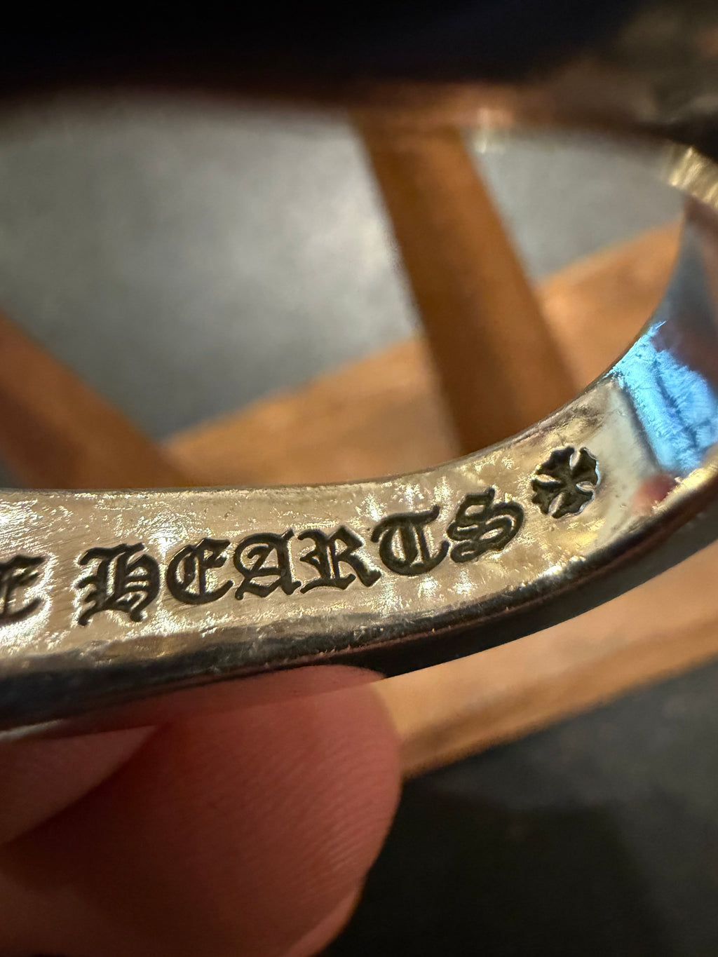 Chrome Hearts Double Knuckle Cross Tail Ring Silver - Size 8.5