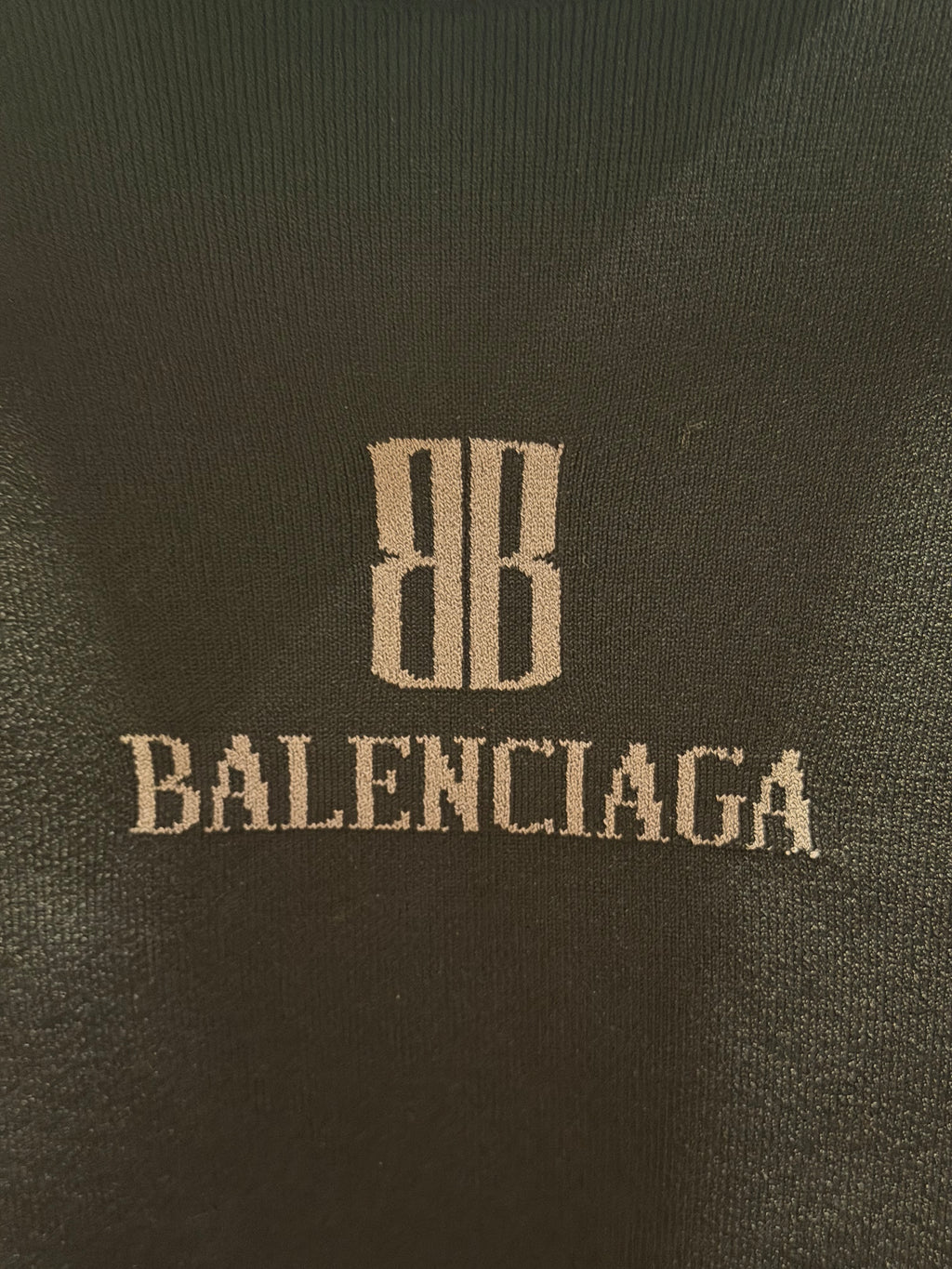 Balenciaga Nano Logo Rib Turtleneck Sweater