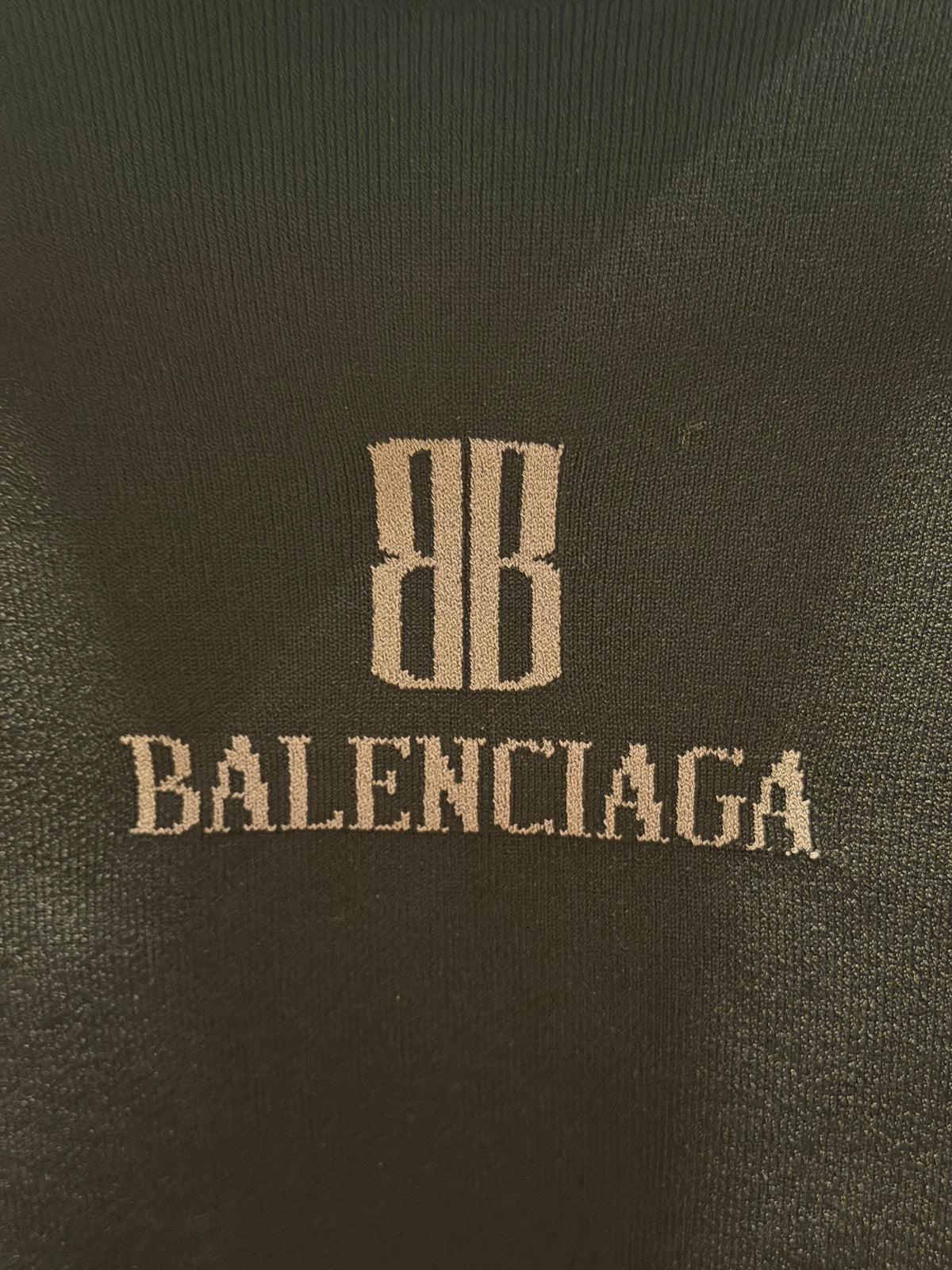 Balenciaga Nano Logo Rib Turtleneck Sweater