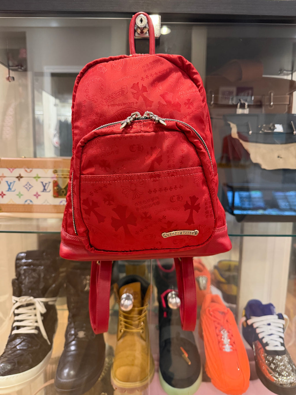 Chrome Hearts Nylon Backpack - Red