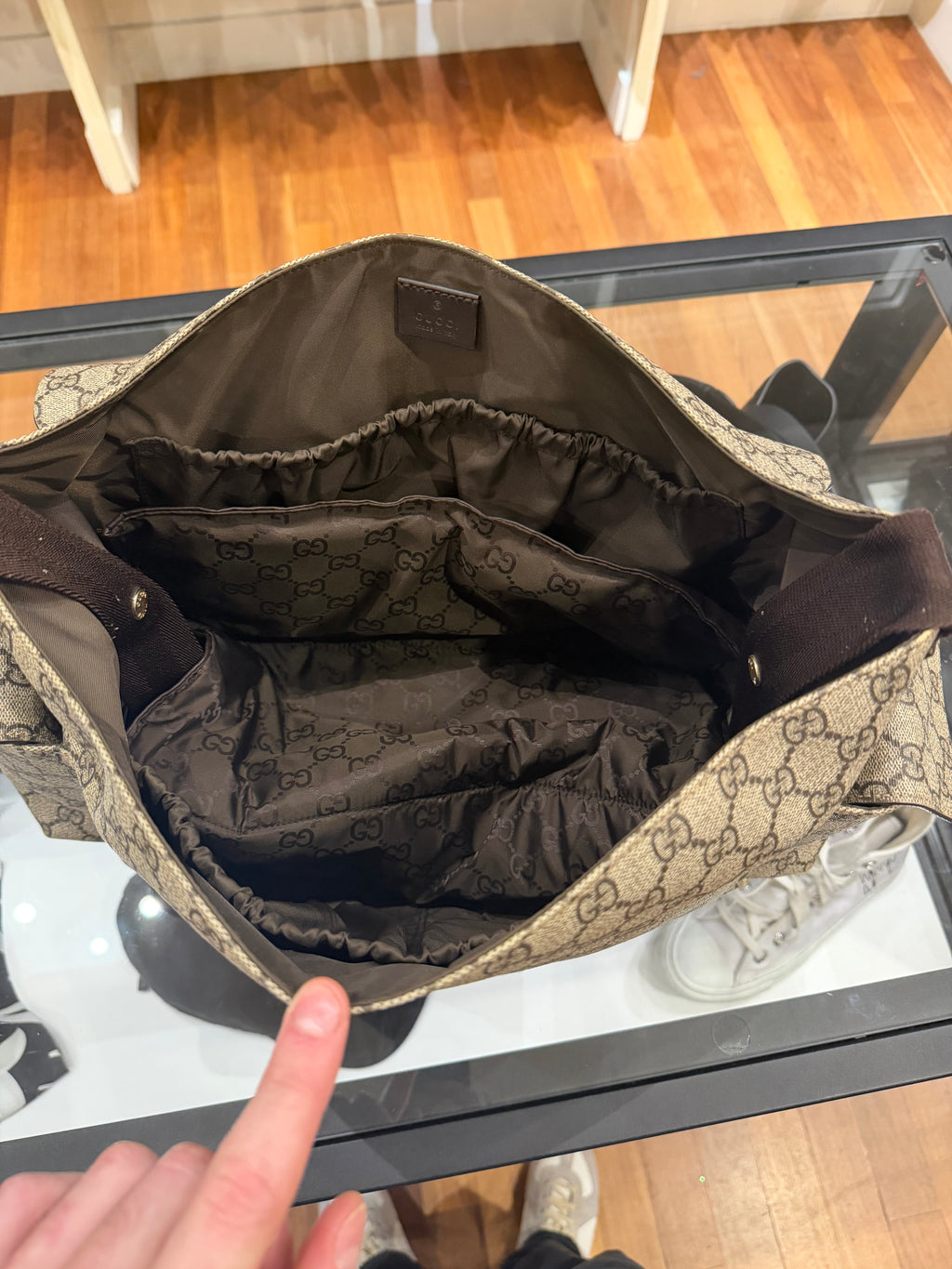 Gucci GG Supreme Canvas Diaper / Large Changing Bag