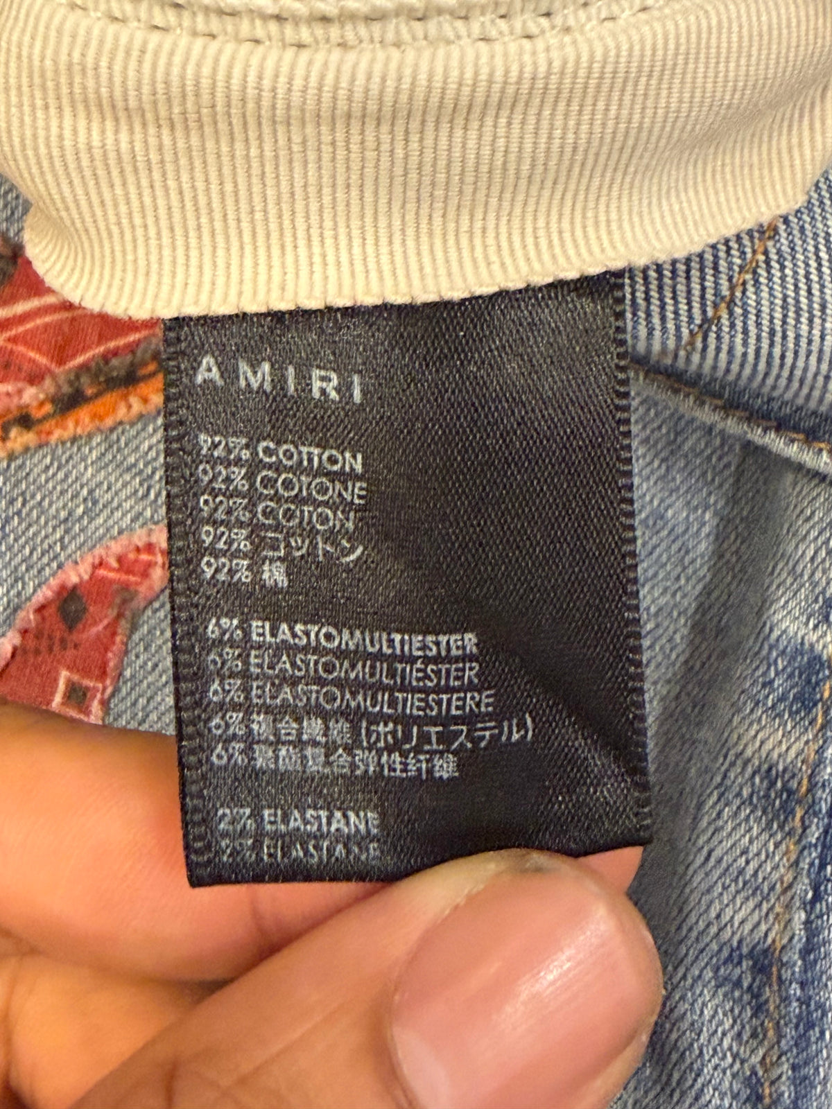 Amiri Bandana Flame Thrasher Skinny Jeans