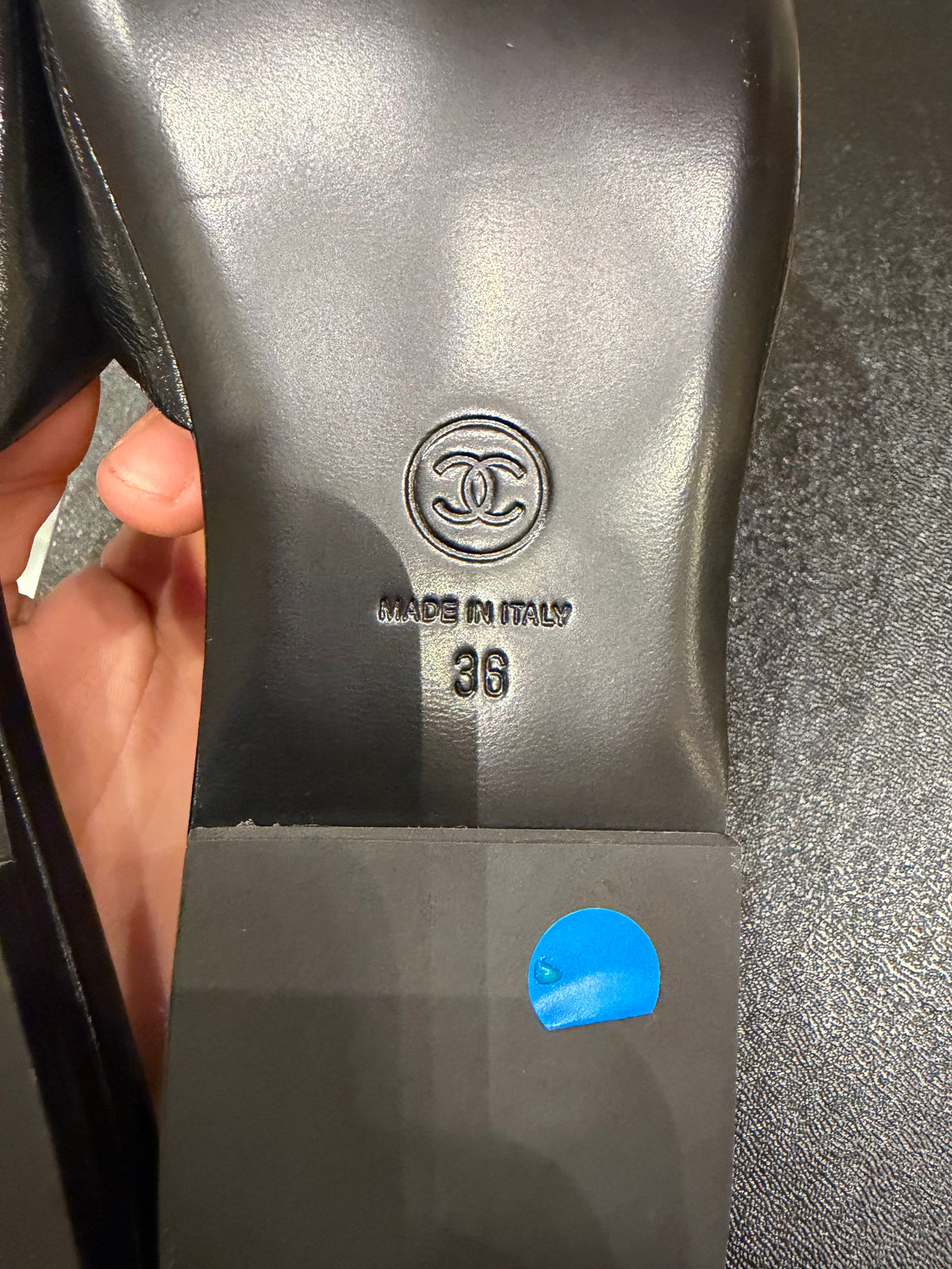 Chanel Interlocking CC Logo Sandals - Black