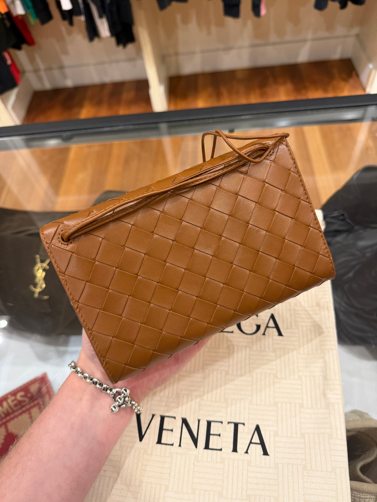 Bottega Veneta Andiamo Leather Shoulder Bag