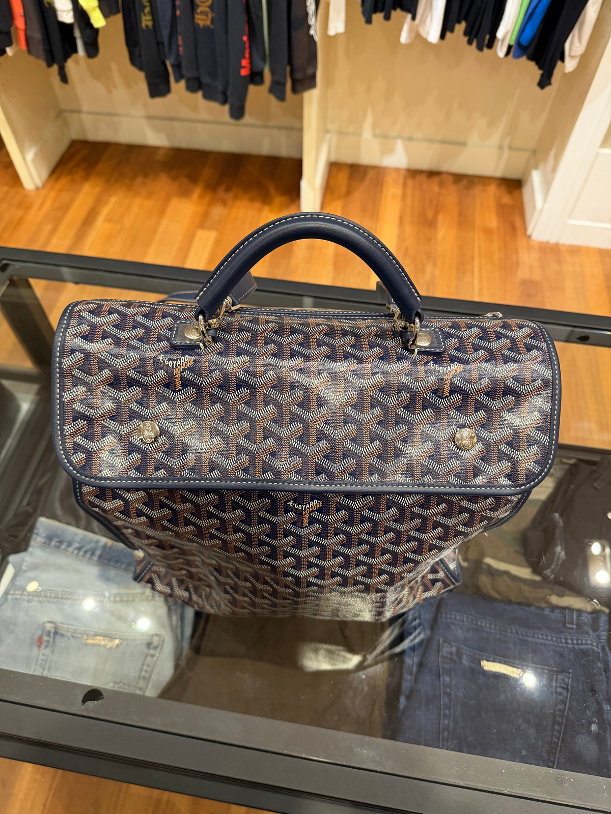 Goyard Saint Léger Backpack Navy