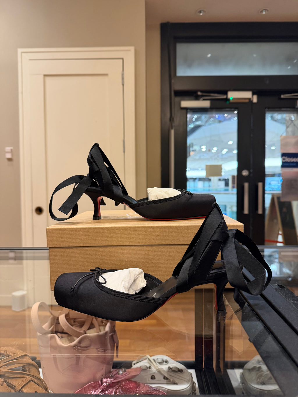 Christian Louboutin Cassia Lace Up Heel - Crepe Satin