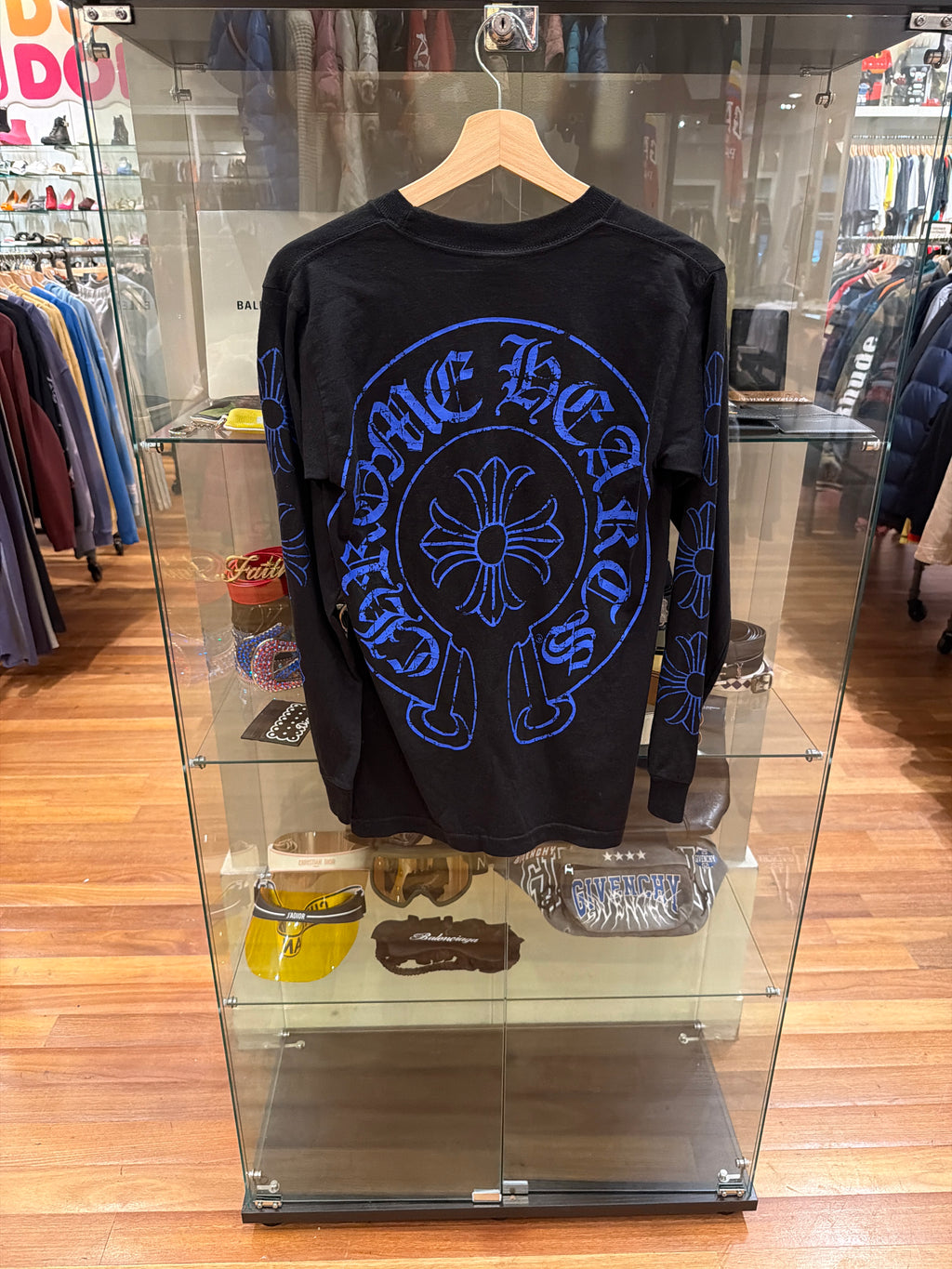 Chrome Hearts Horseshoe Maltice Cross LS Black/Blue