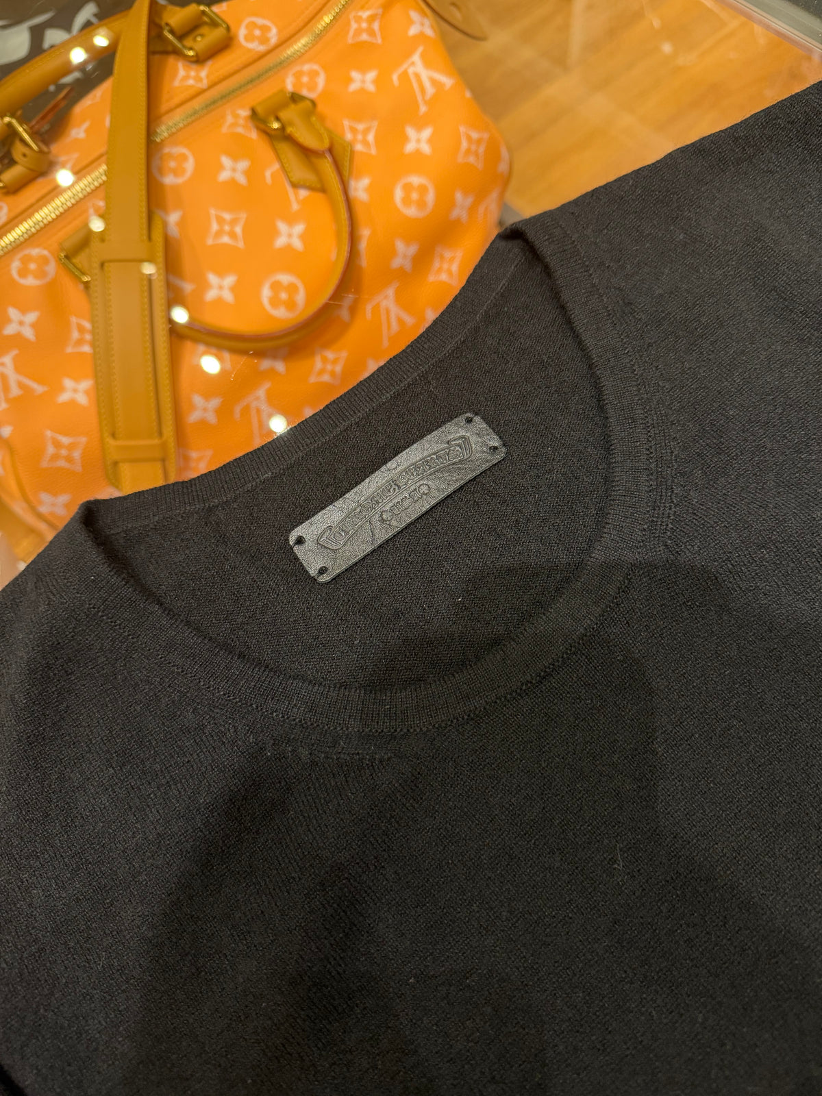 Chrome Hearts Cashmere Tonal Cross Sweater