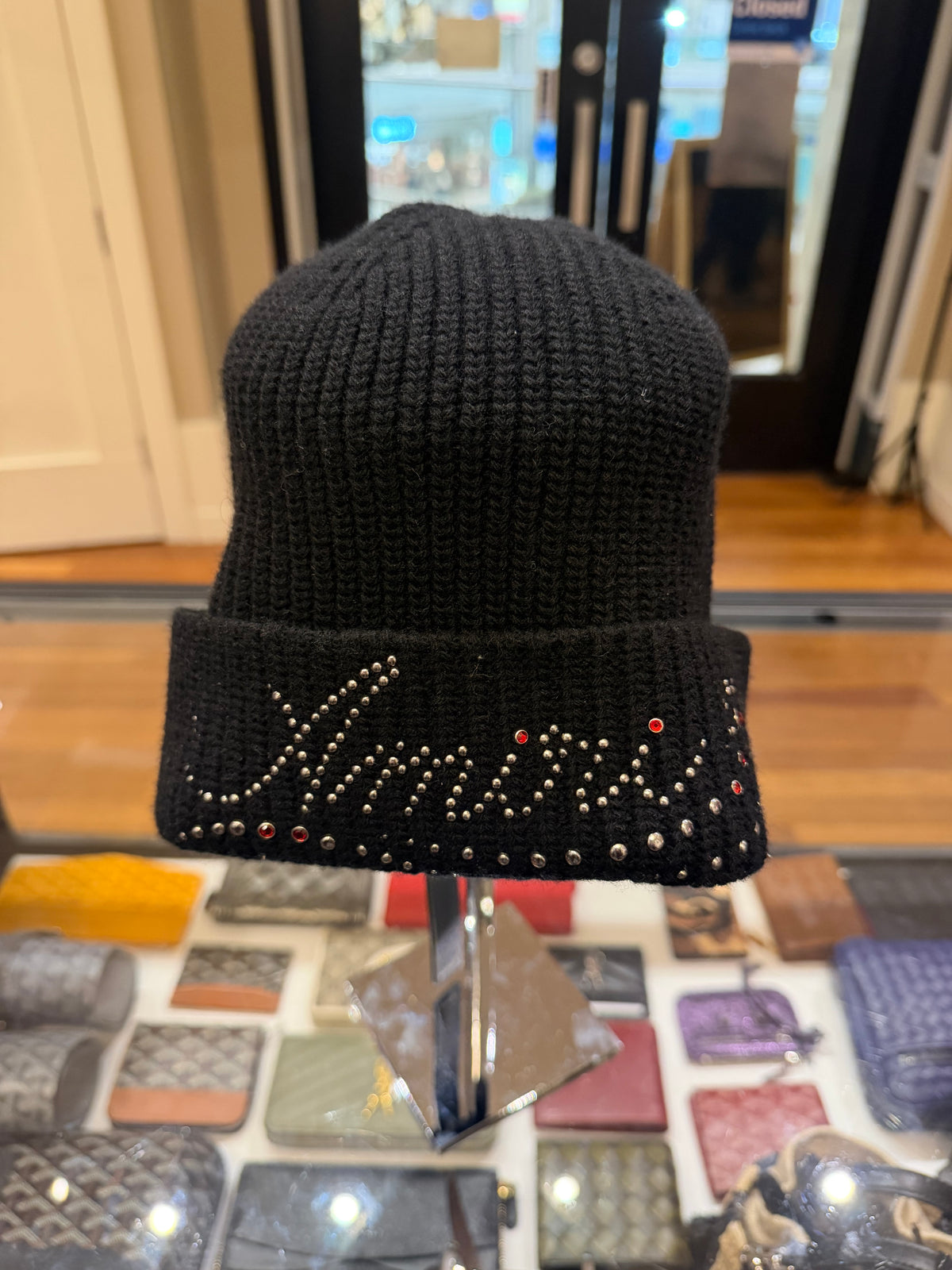 Amiri Logo Studded Wool Beanie
