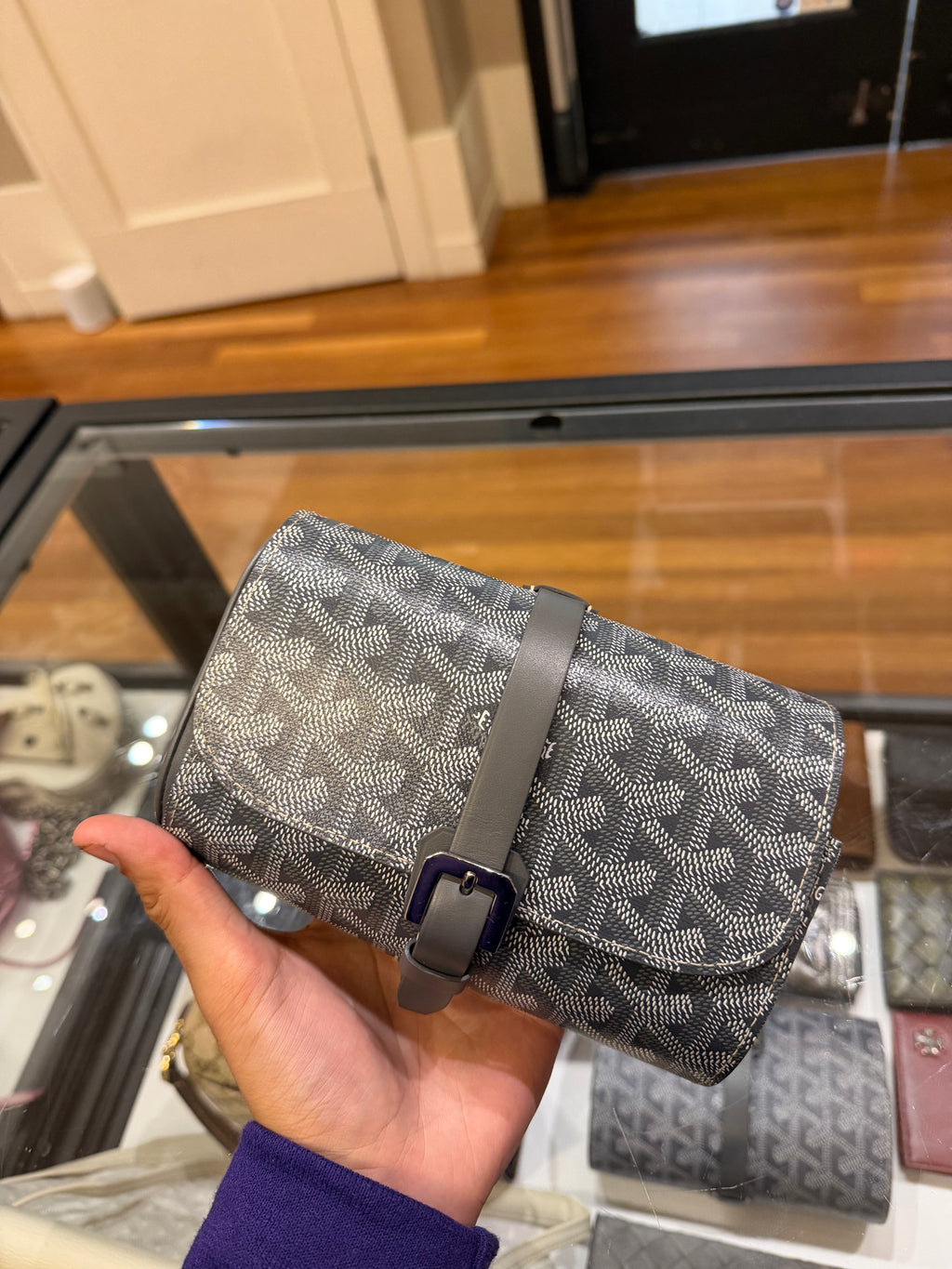 Goyard Montre De Voyage Grey Double Watch Case