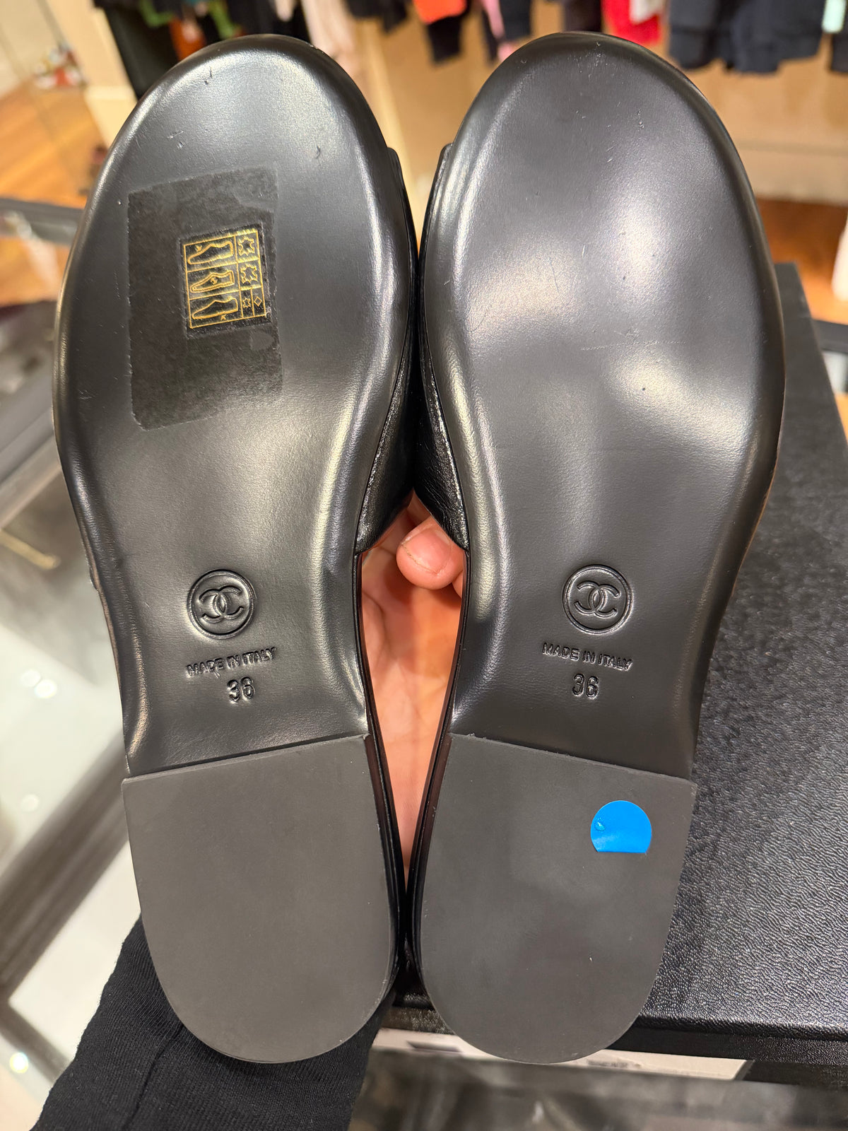 Chanel Interlocking CC Logo Sandals - Black