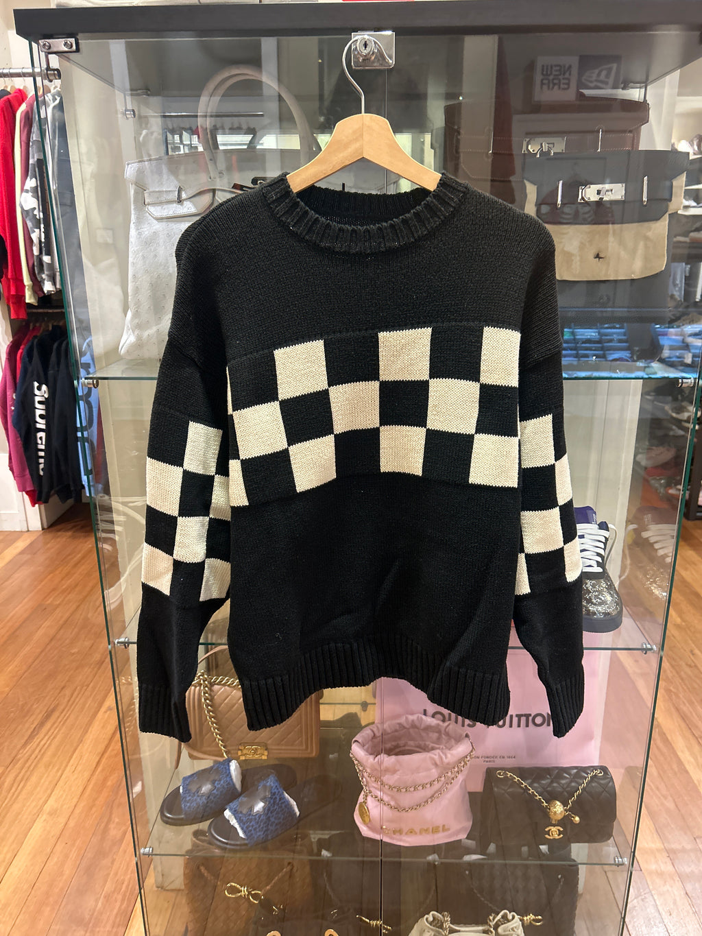 Kapital Smiley Checkered Sweater