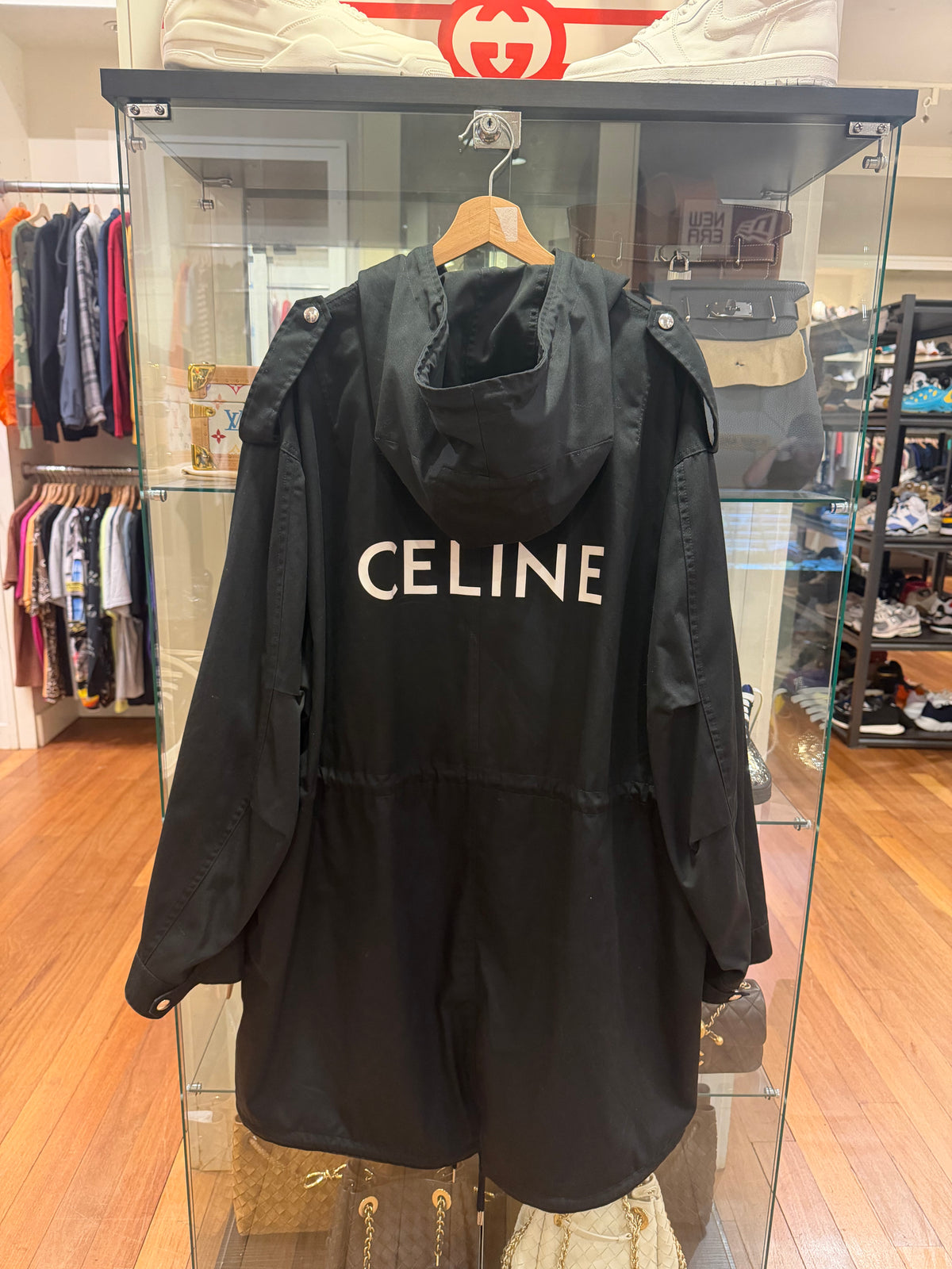 Celine Hooded Long Parka Jacket