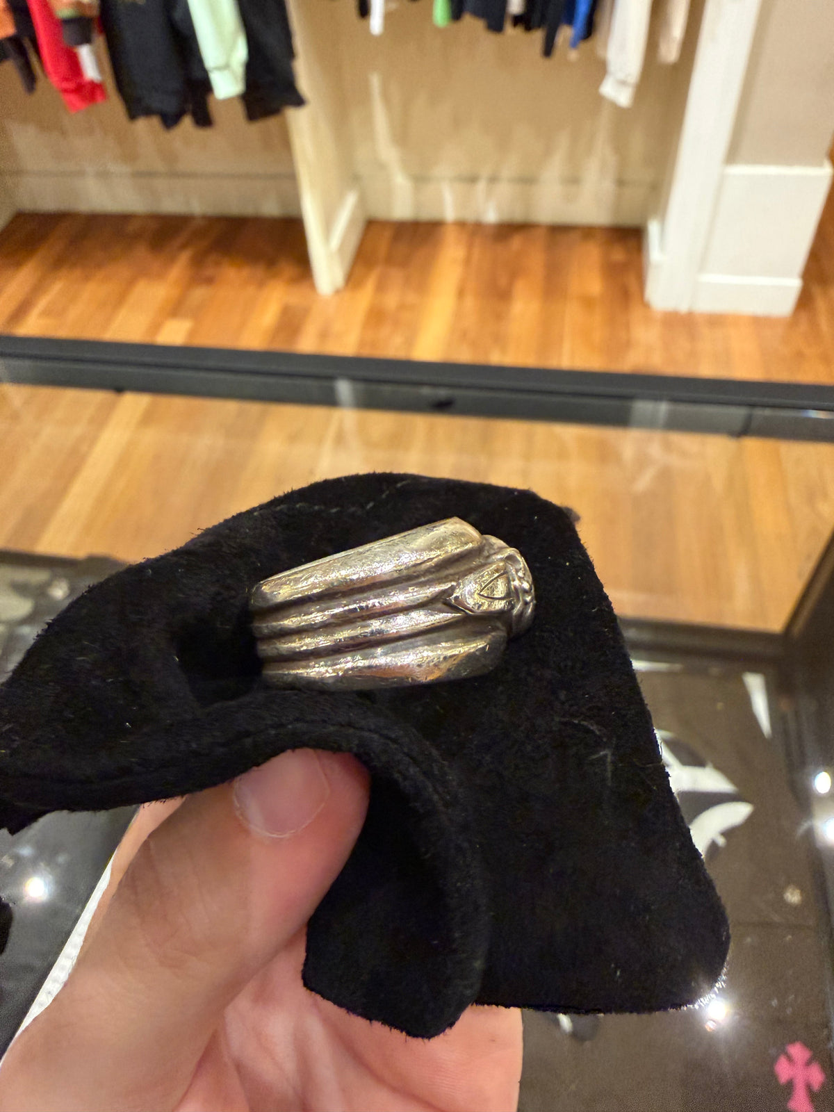 Chrome Hearts Heart Dagger Ring - Silver