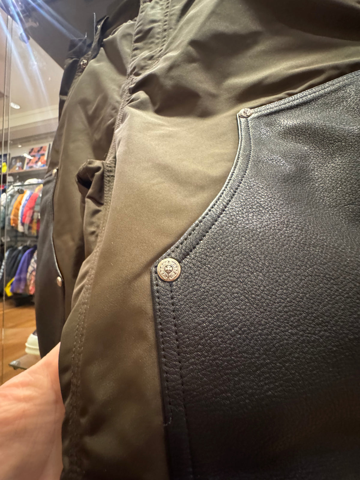 Chrome Hearts Nylon Leather Double Knee Carpenter Pants - Brown