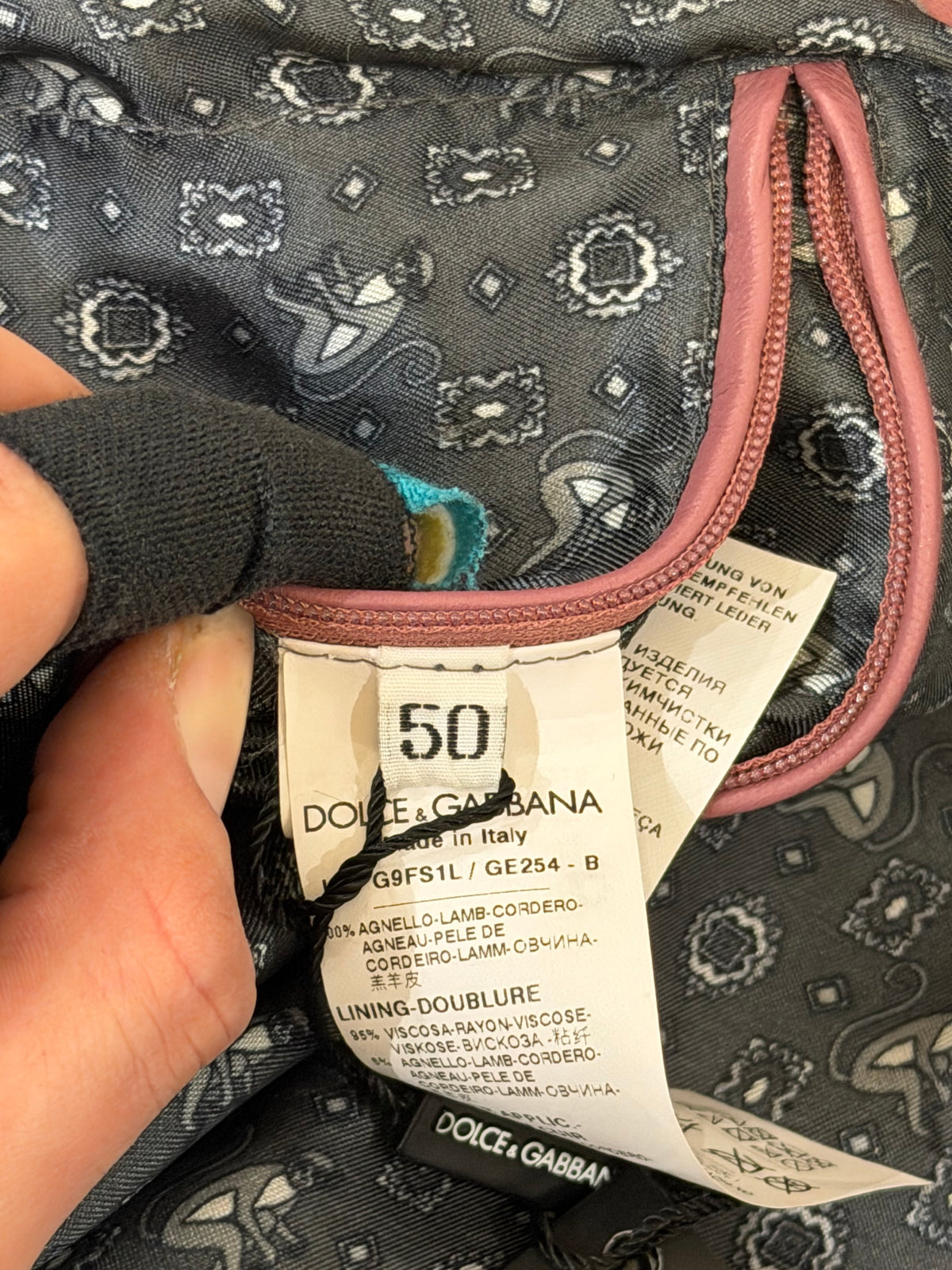 Dolce & Gabbana Leather Bomber Jacket