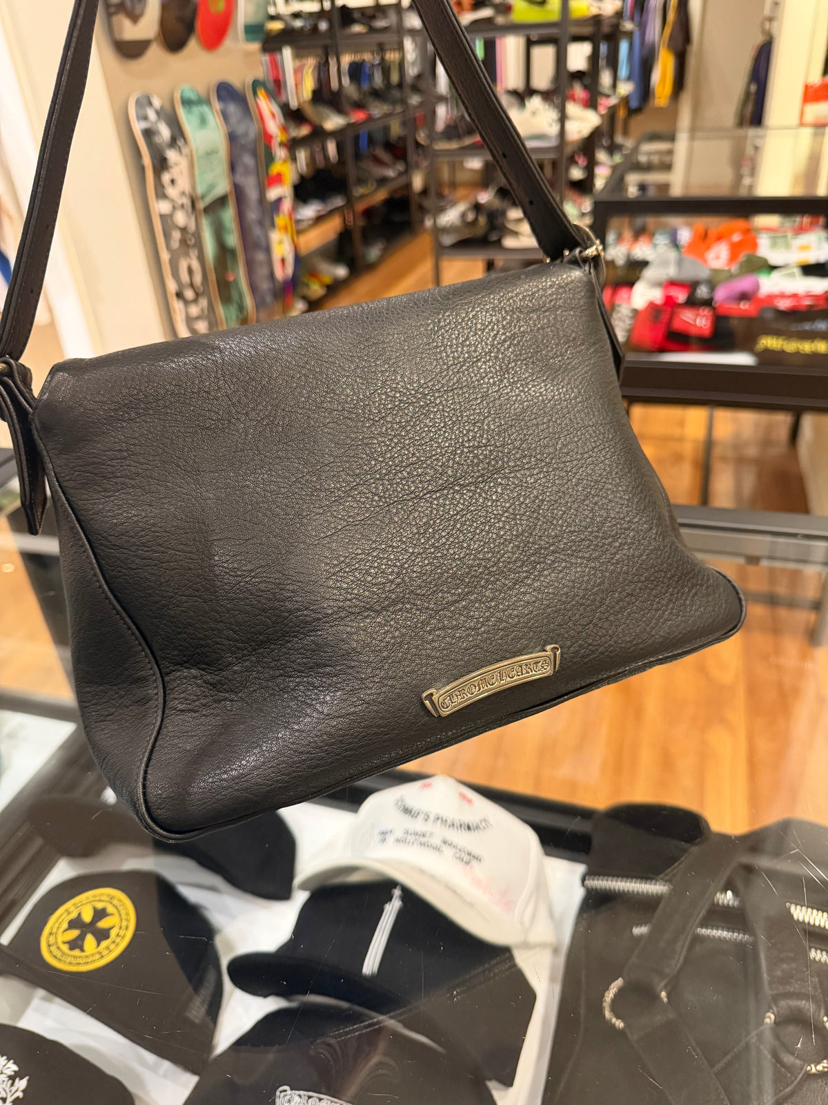 Chrome Hearts Heart Embellished Vine Flap Bag - Black