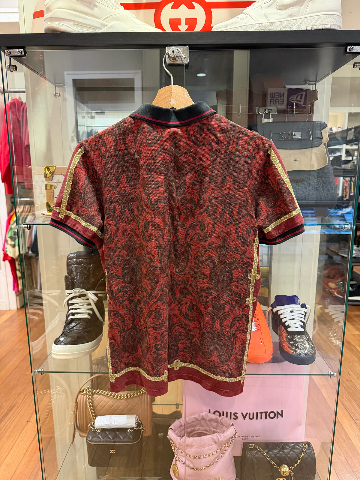 Dolce & Gabbana Flora Sword Polo Shirt - Red