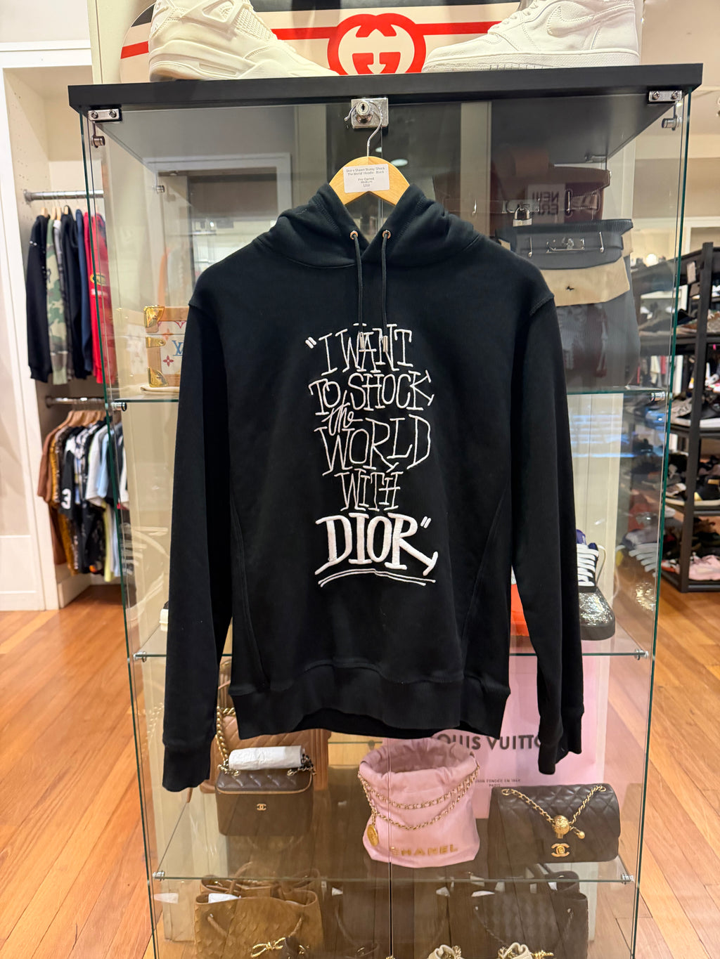 Dior x Shawn Stussy ‘Shock The World Hoodie - Black