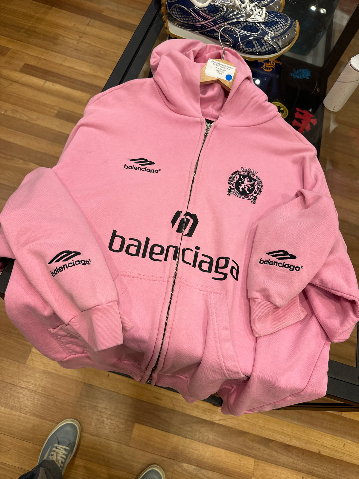 Balenciaga Spring Soccer Zip-Up Hoodie