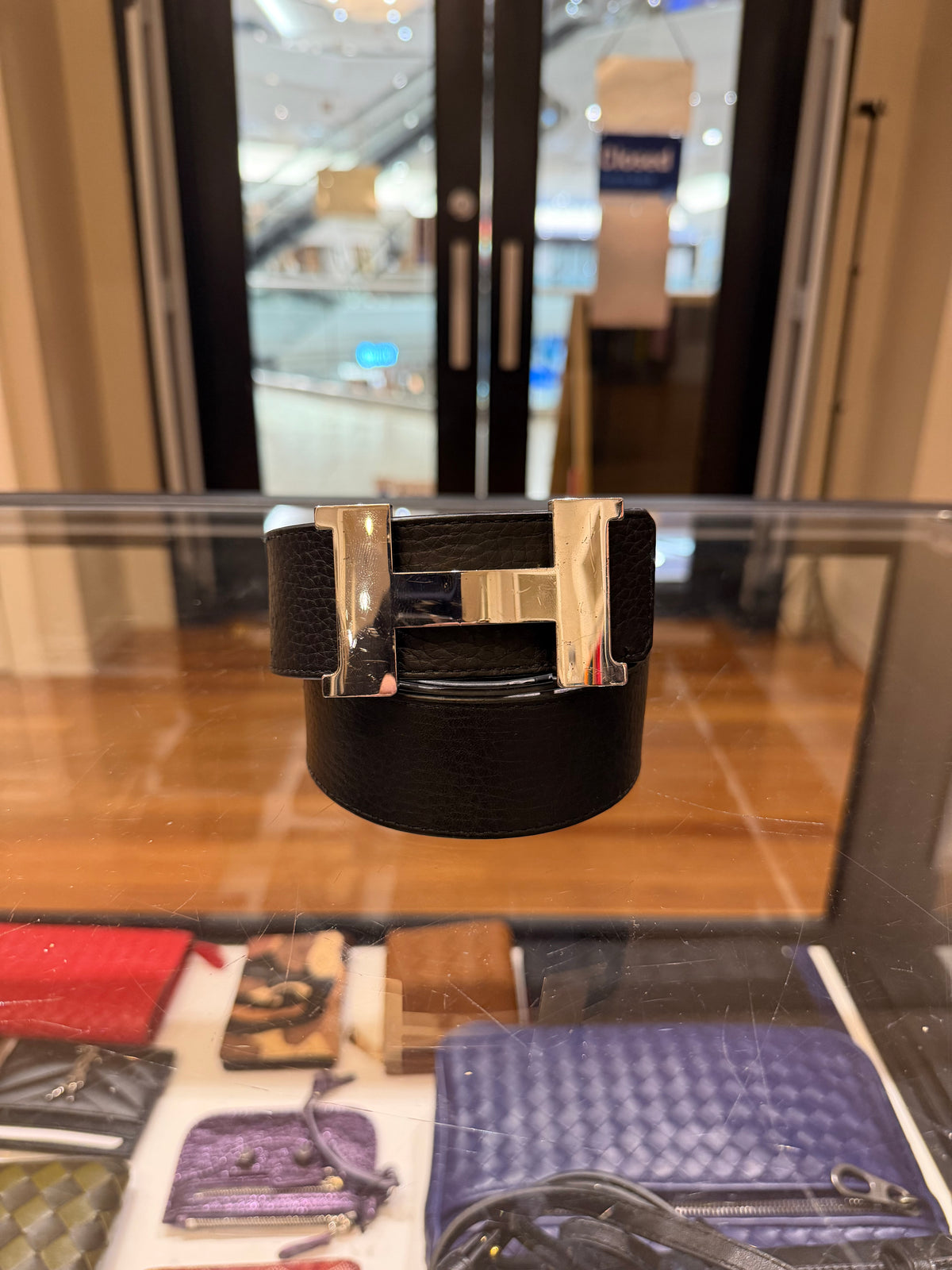 Hermes Buckle & Louis Vuitton Strap Leather Belt