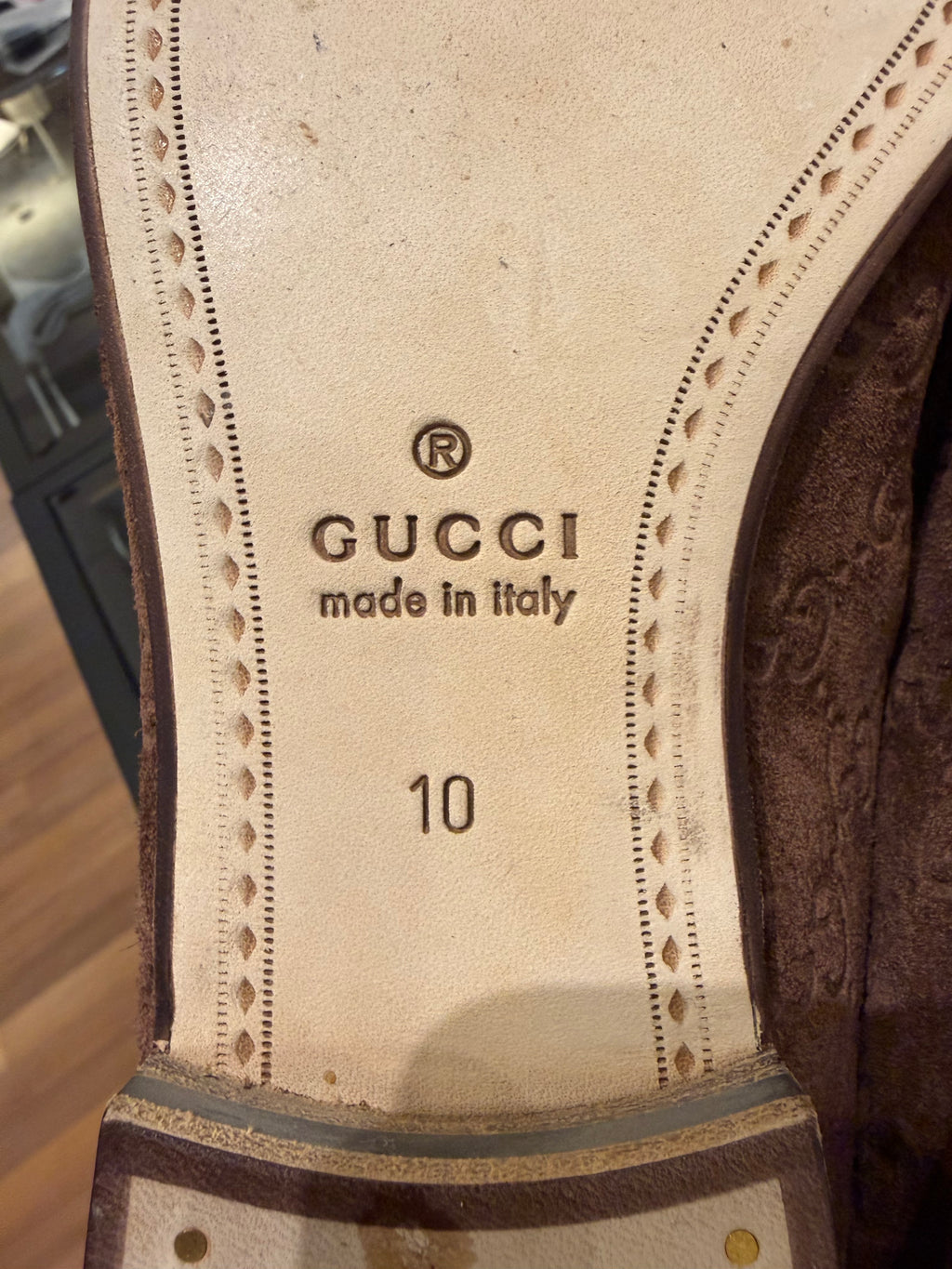 Gucci Horsebit 1953 Monogram Suede Loafers