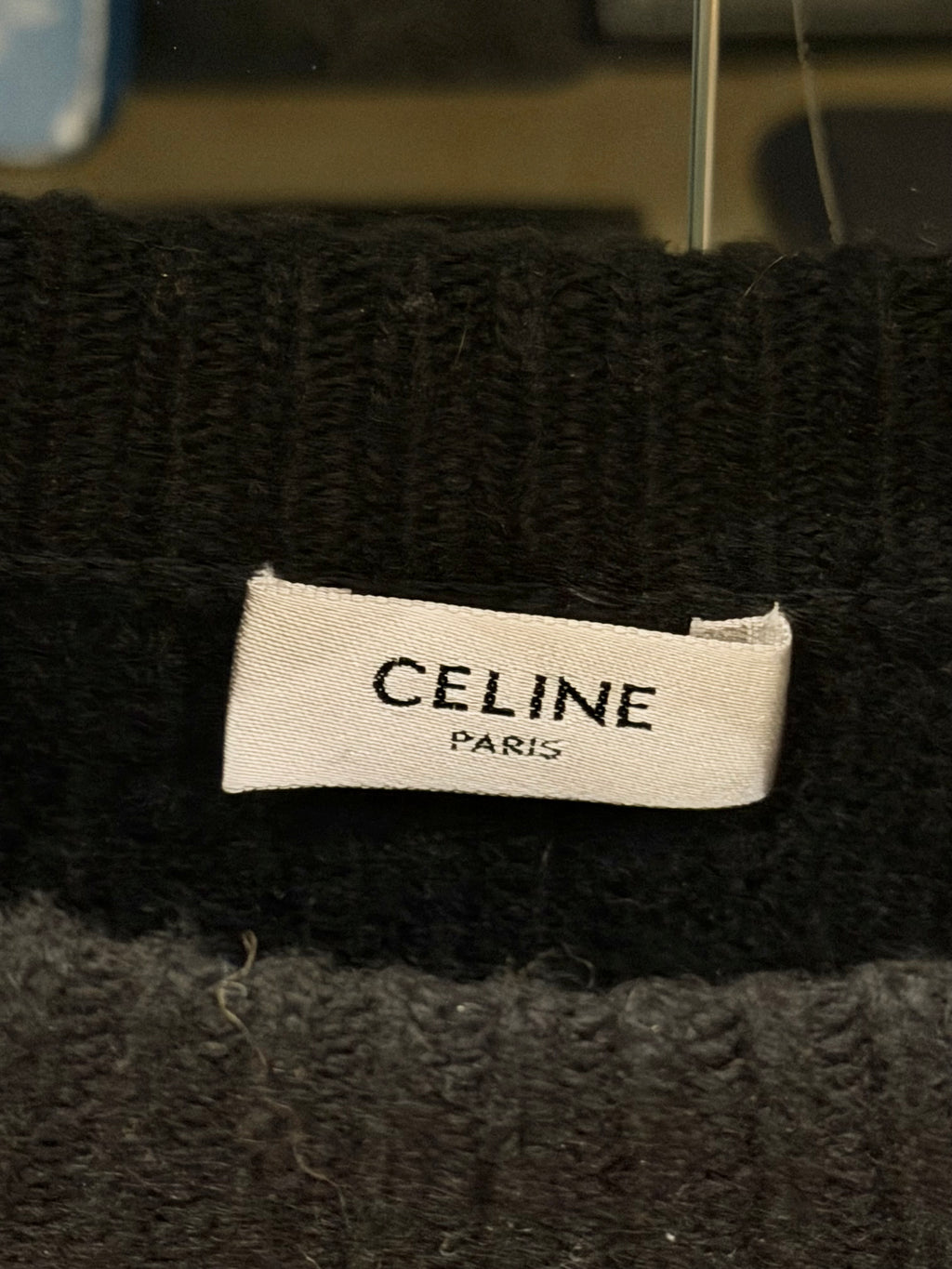 Celine Oversized Sweater In Ribbed Wool