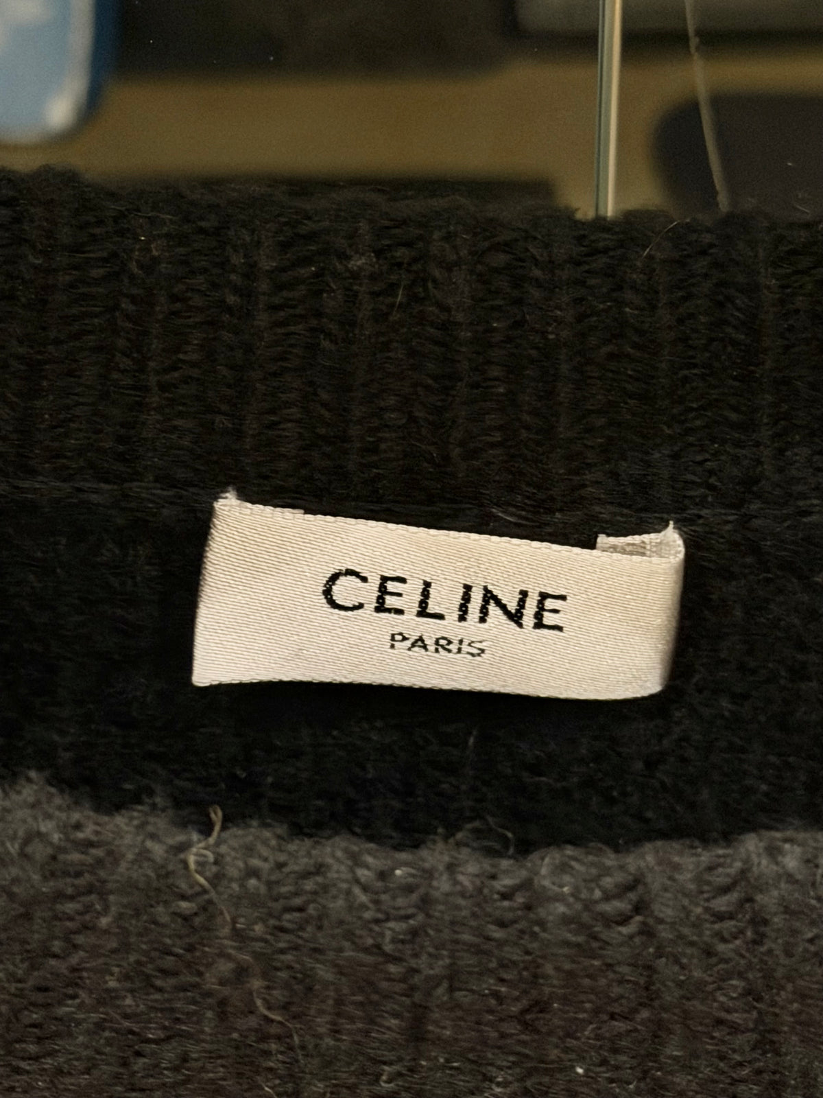 Celine Oversized Sweater In Ribbed Wool