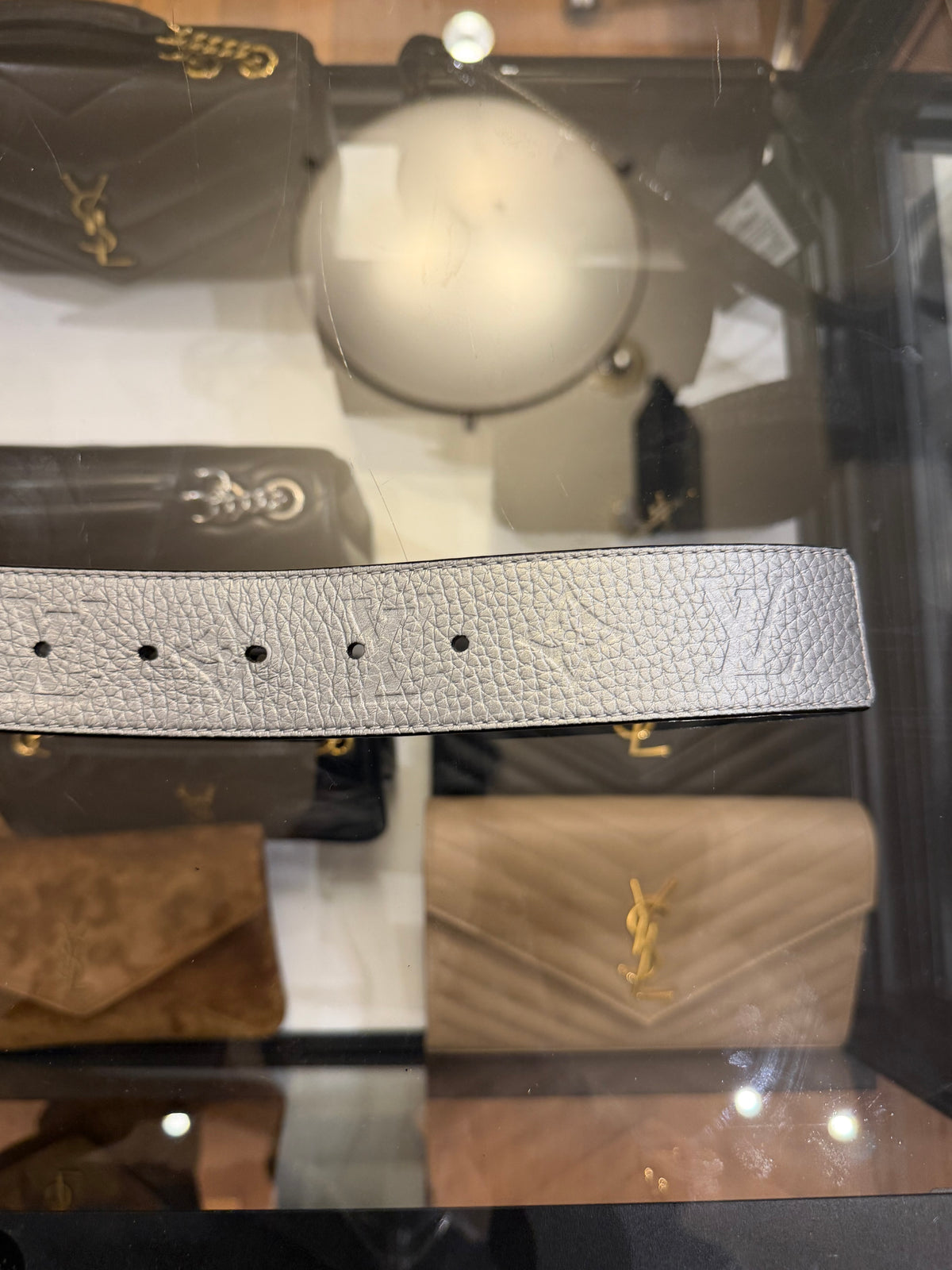 Louis Vuitton Monogram Belt - Silver