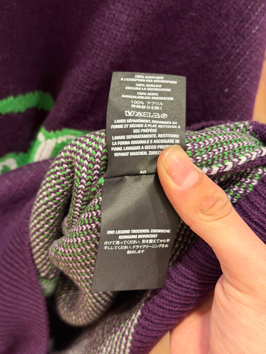 Supreme x Vanson Patch Logo Flame Knit Sweater - Purple