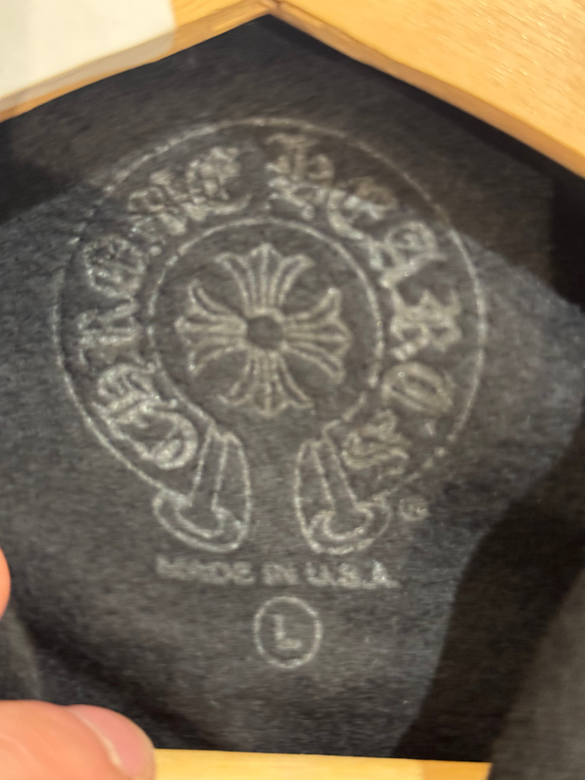 Chrome Hearts Scroll Logo Hoodie - Black