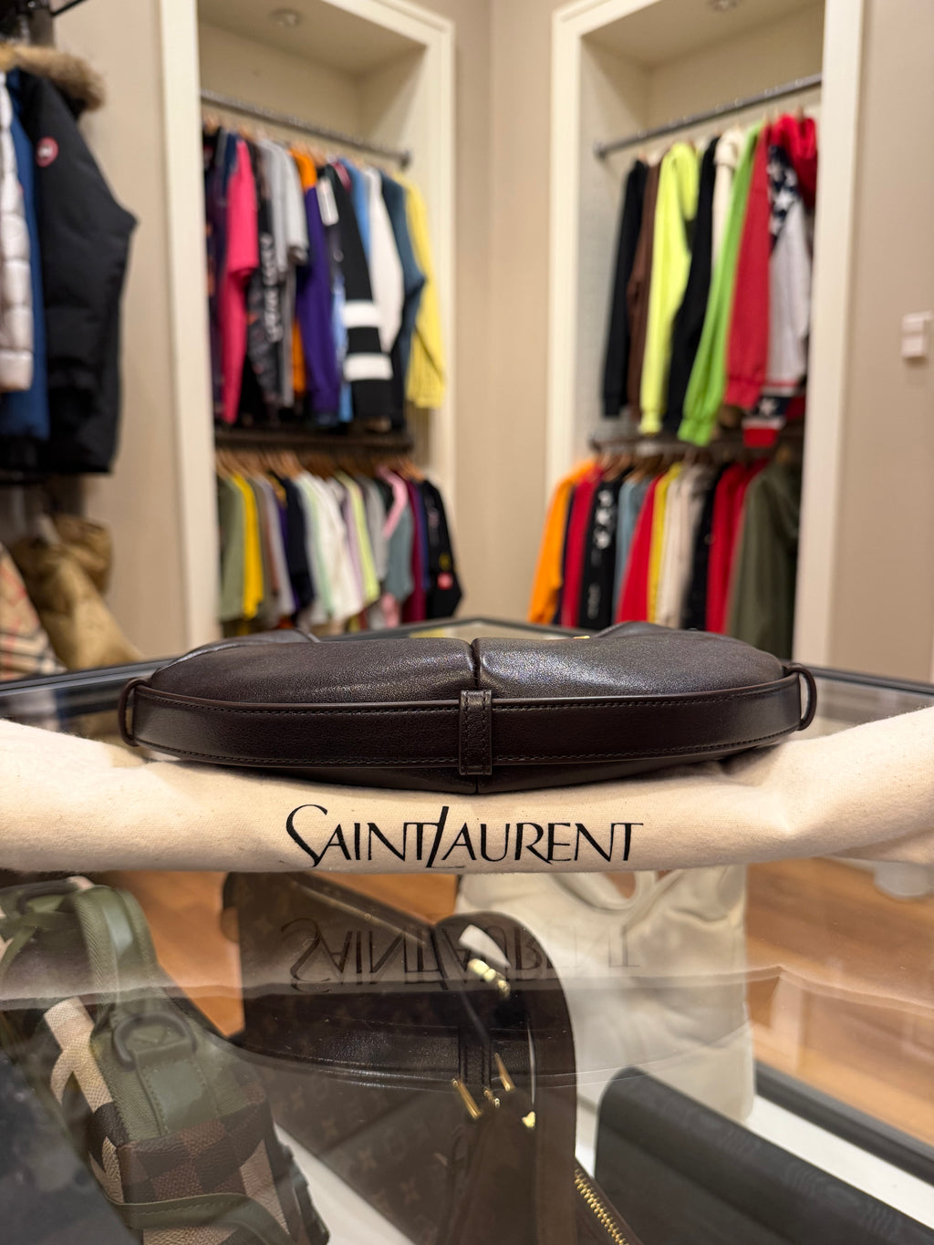 Saint Laurent Small Mombasa Bag- Brown