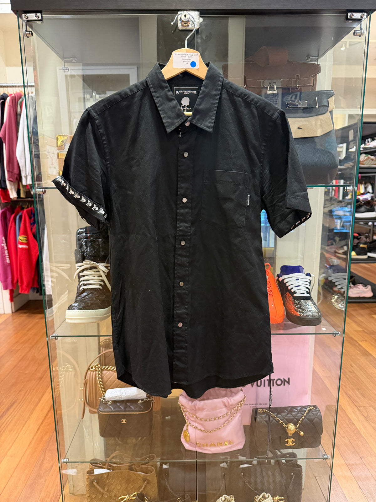 Mastermind Button Up Short
Sleeve - Black