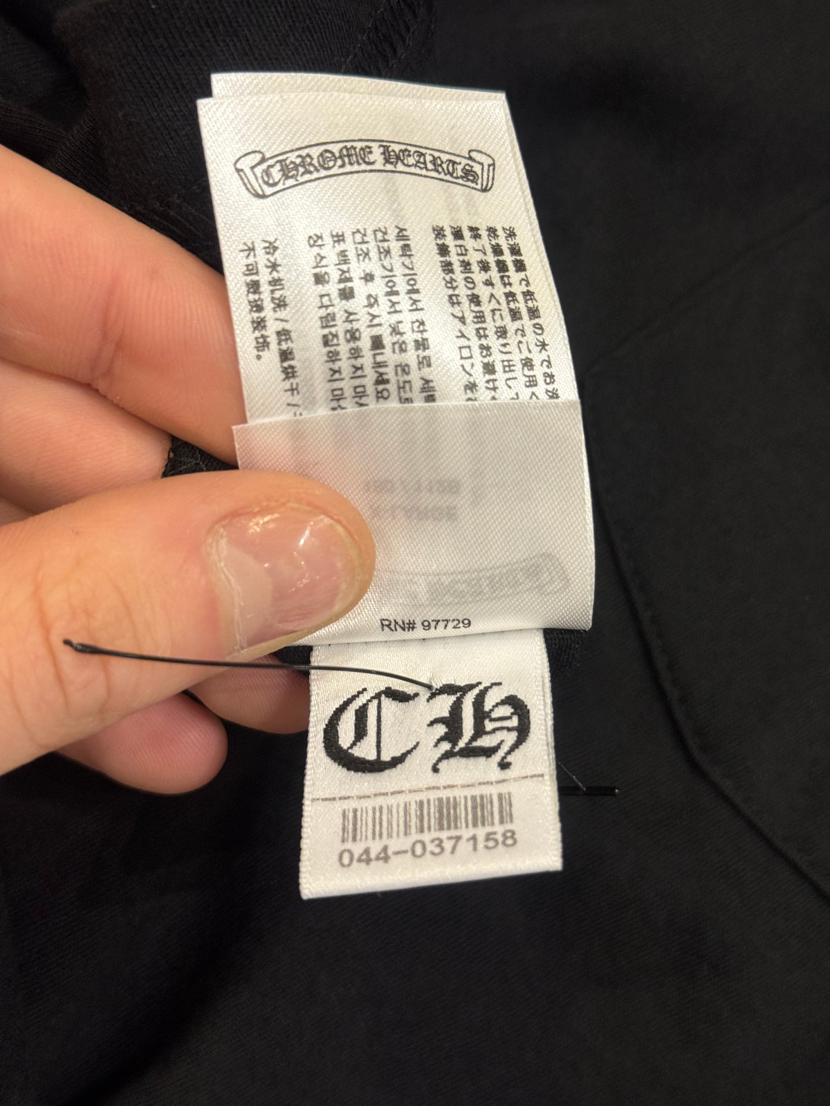 Chrome Hearts Neck Print LS Shirt - Black