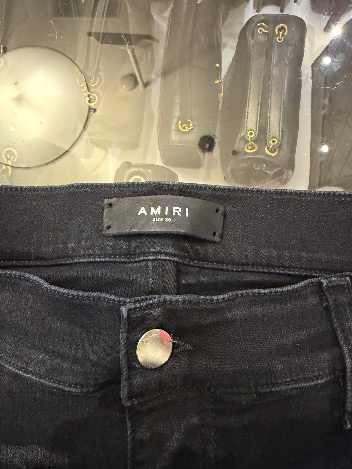 Amiri Skinny Denim Jeans Paint Splatter - Black