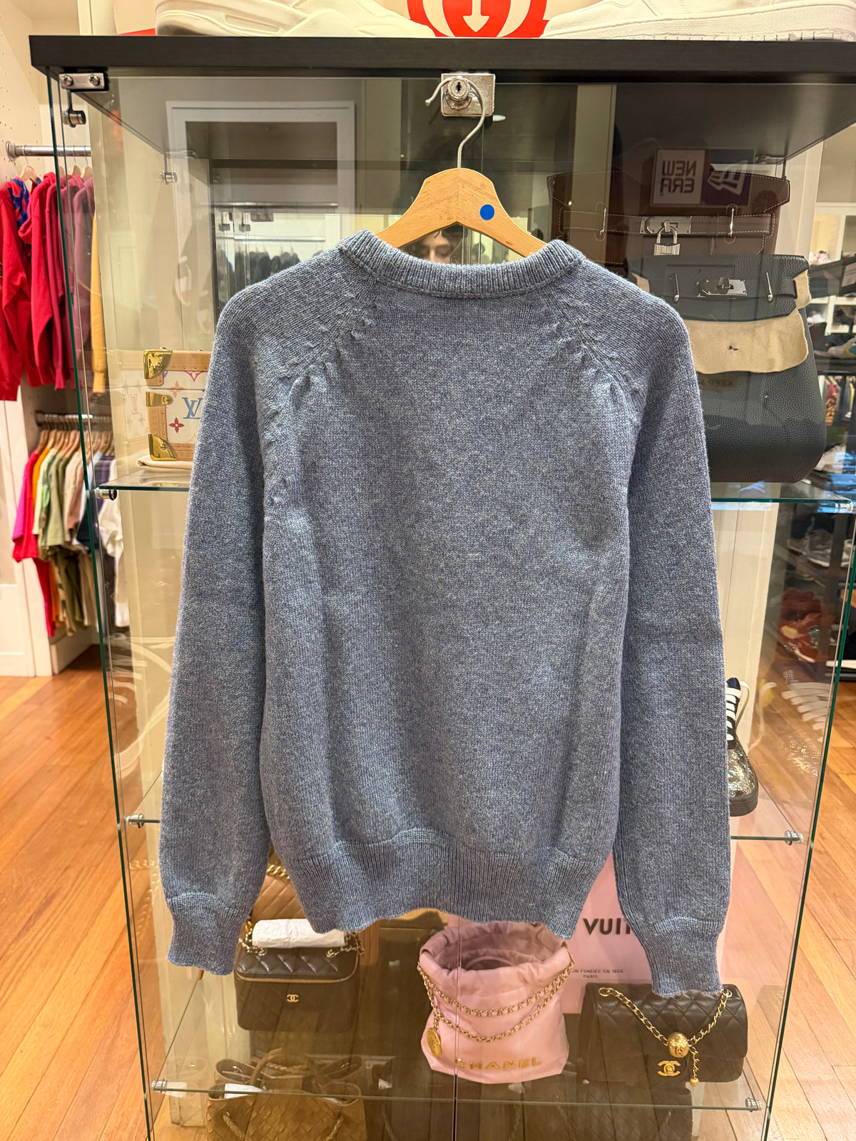 Dior Logo Wool Knit Sweater - Blue