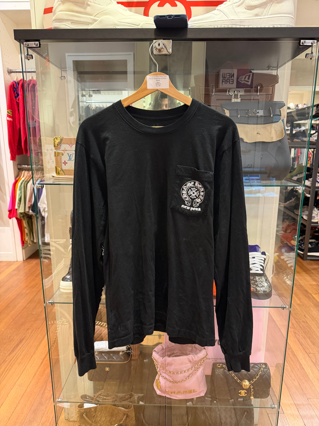 Chrome Hearts New York Floral Horseshoe LS Shirt - Black